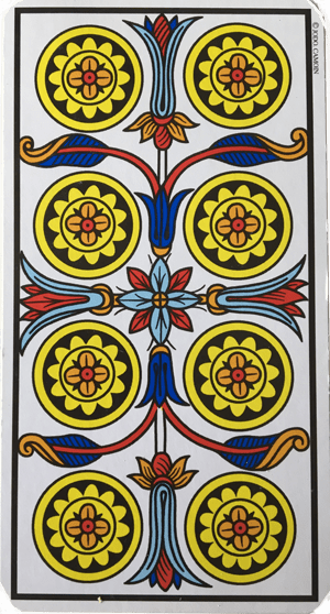 Significado de la Carta del 8 de Oros del Tarot