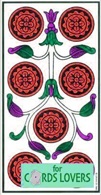 Meaning of the Card of 7 of Pentacles of the Tarot