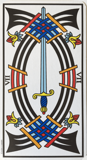 Significado de la Carta del 7 de Espadas del Tarot
