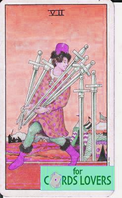 Significado de la Carta del 7 de Espadas del Tarot