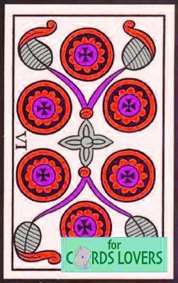 Meaning of the Card of 6 of Pentacles of the Tarot