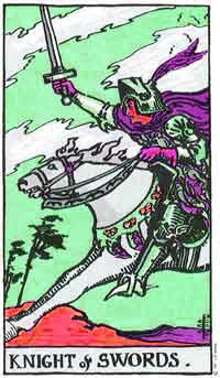 Meaning of the Card The Knight of Swords on Tarot