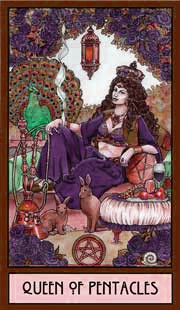 Meaning of Tarot Card The Queen of Pentacles